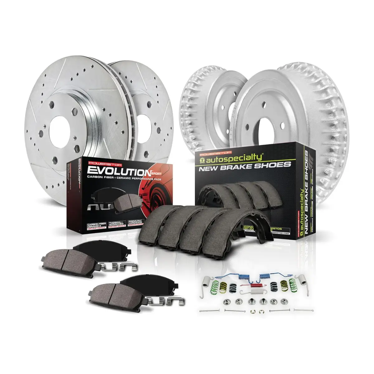 Drilled & Slotted Brake Rotors Kit K15035DK Lenin Auto Parts